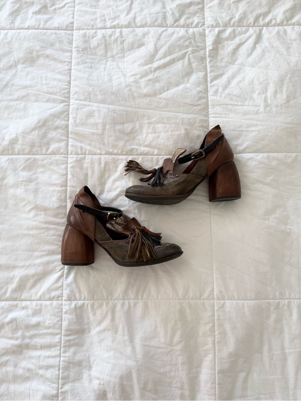 AS.98 leather loafer style heels